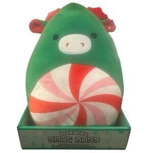 Warming Snug Buds Plush - Green & Red Peppermint Moose - Lavender Scented